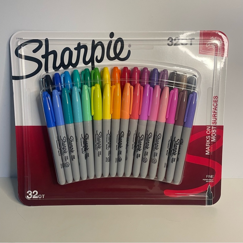 SHARPIE Permanent Markers | Fine Point | 32 Count (Multicolor)